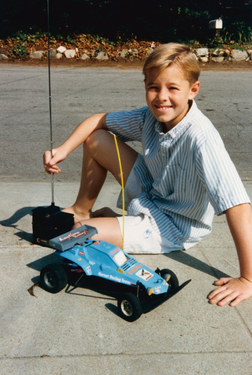 Dave with radio car Jan 1988 2